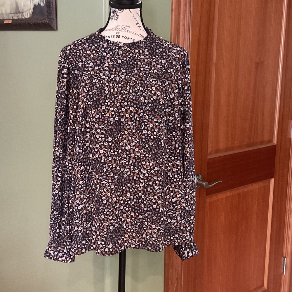 LOFT  Floral Blouse, Size L